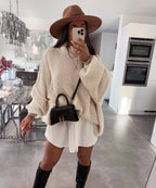 Damen Oversize Pullover weich und kuschelig