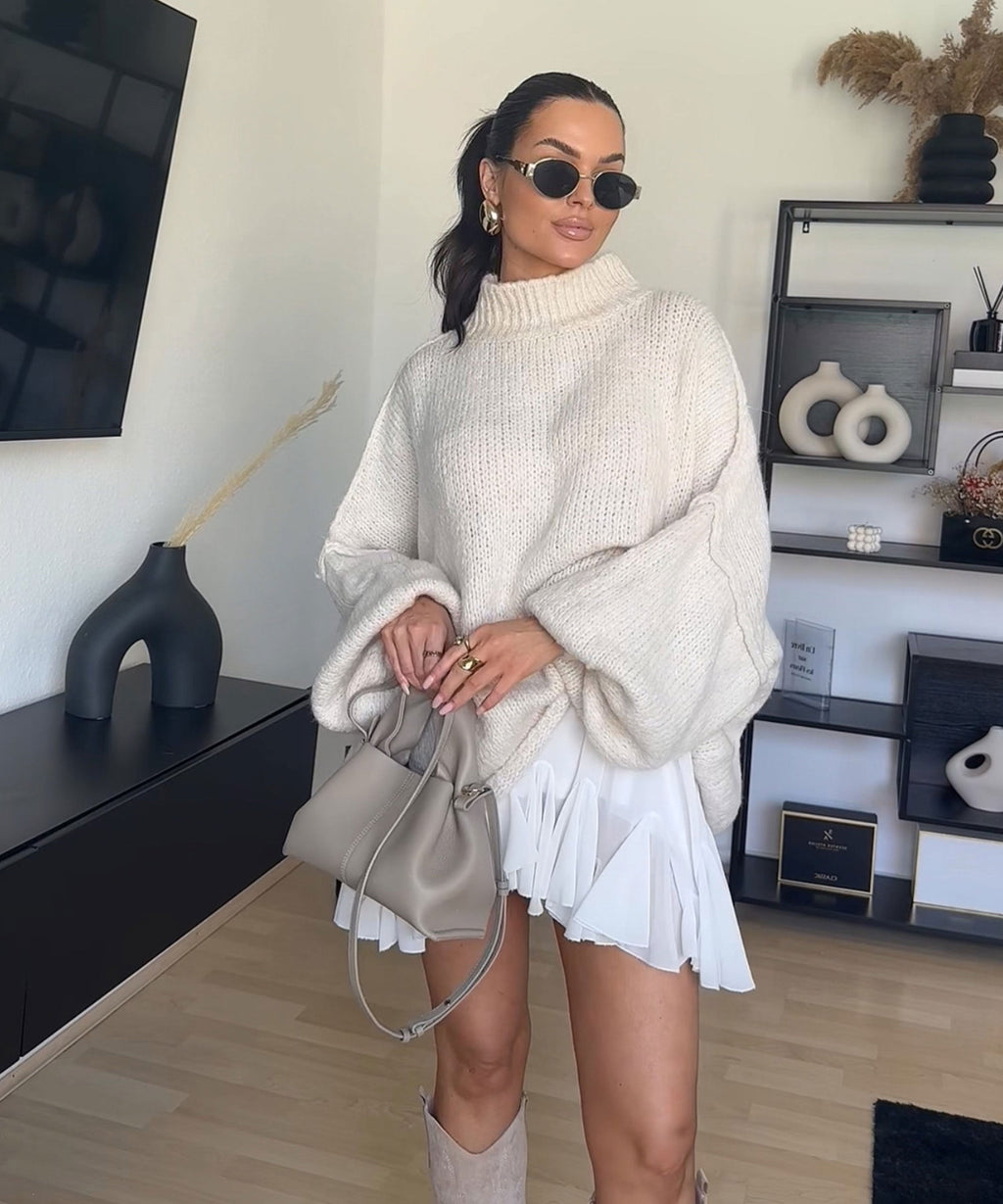 Damen Oversize Pullover weich und kuschelig