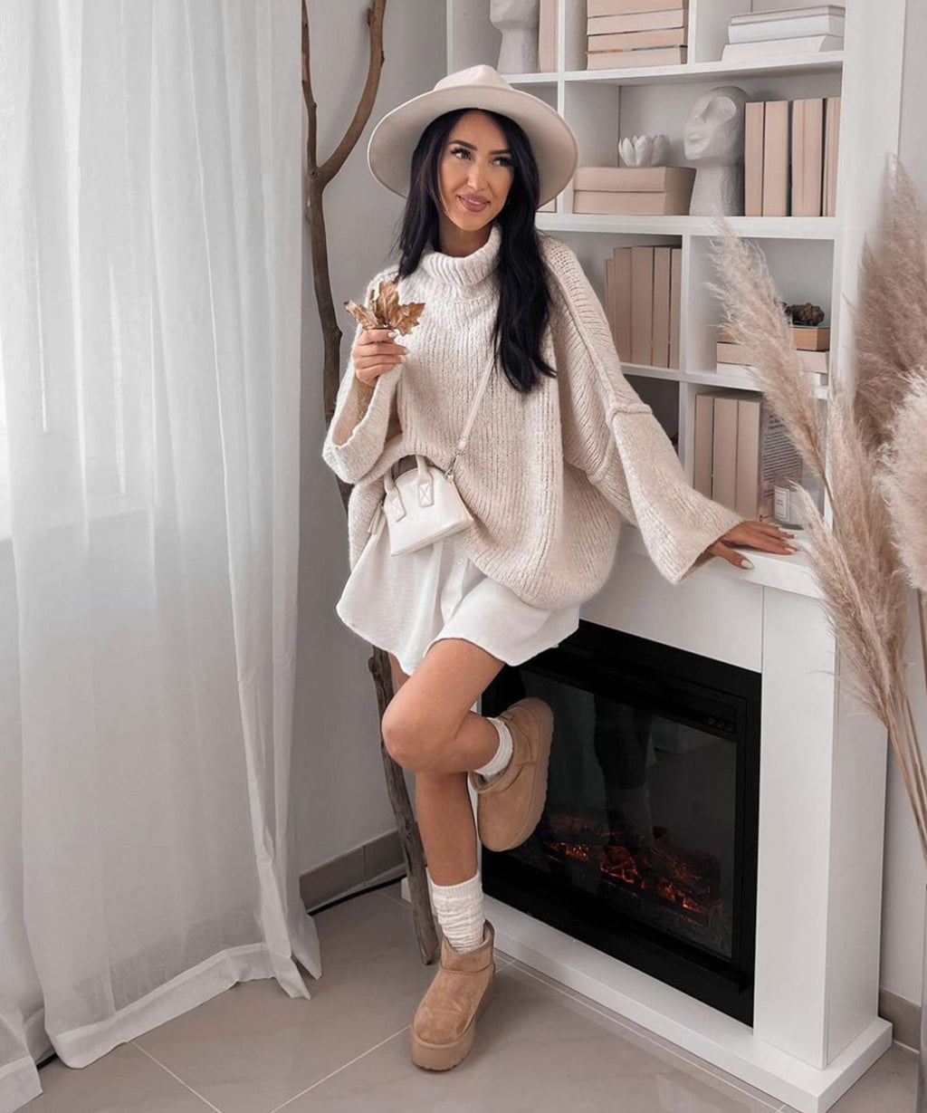 Damen Oversize Pullover weich und kuschelig
