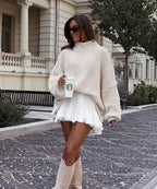 Damen Oversize Pullover weich und kuschelig