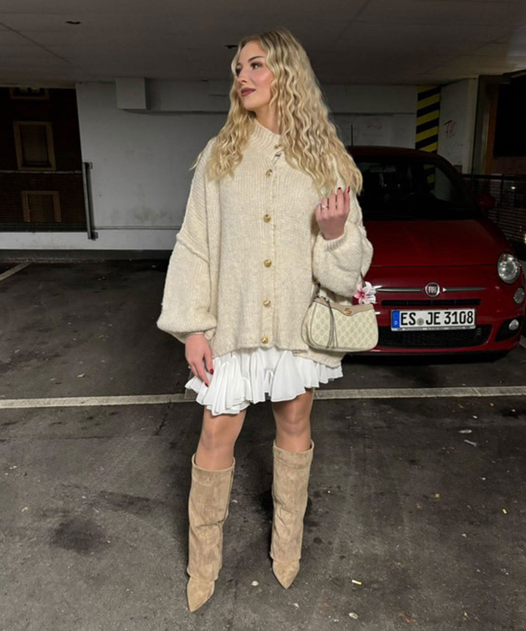 Damen Oversize Cardigan weich und warm für den Winter