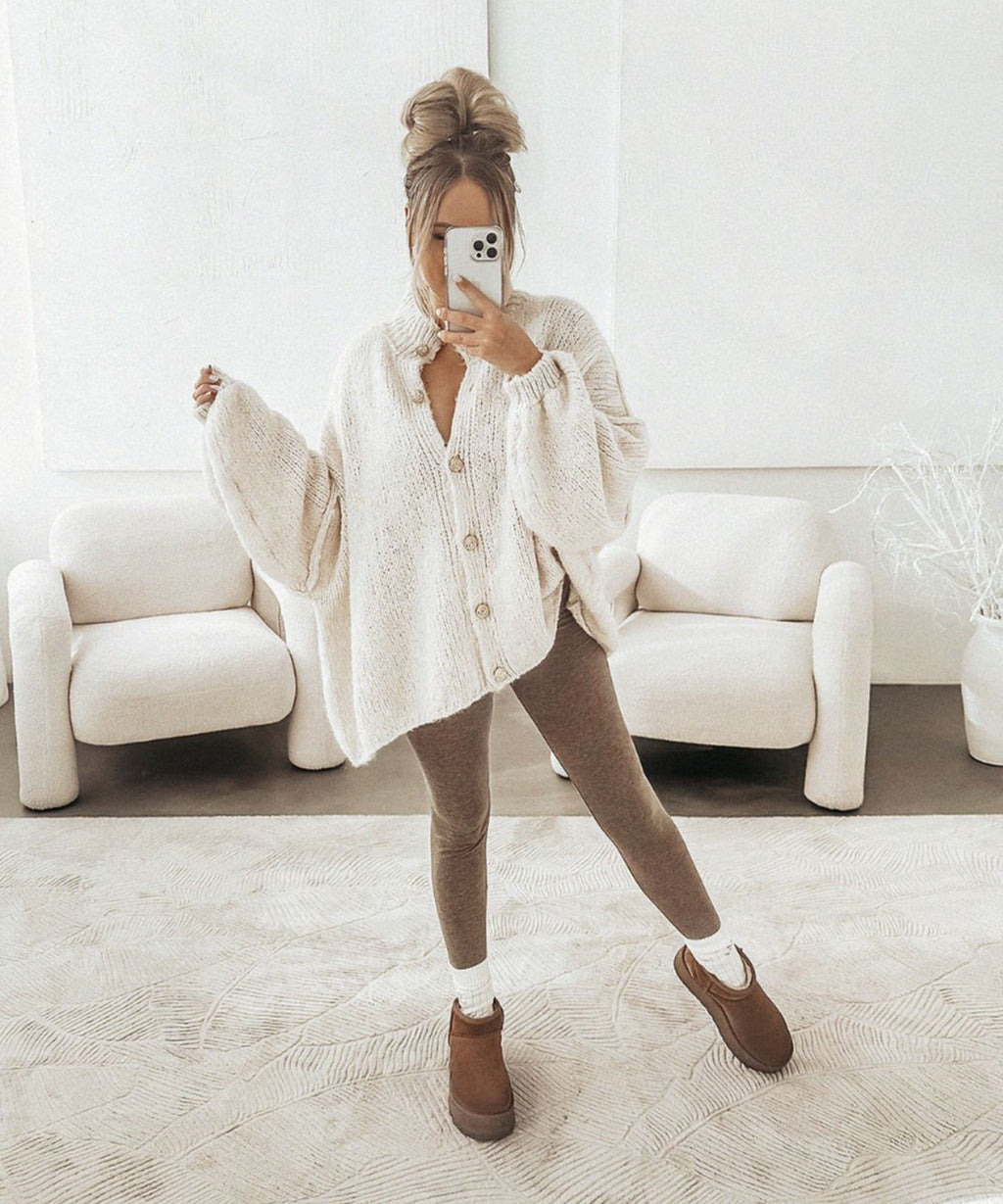 Damen Oversize Cardigan weich und warm für den Winter