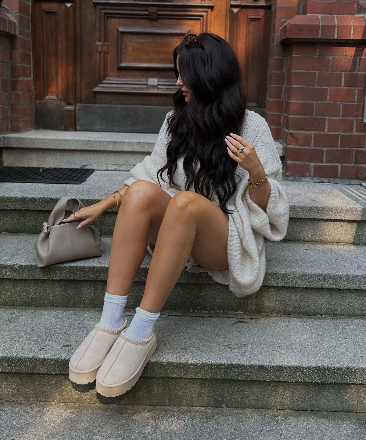 Damen Oversize Cardigan weich und warm für den Winter