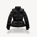 Damen Steppjacke mit Gürtel und Kapuze