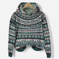 Damen Hoodie mit Ethno Muster im Retro Stil