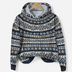 Damen Hoodie mit Ethno Muster im Retro Stil