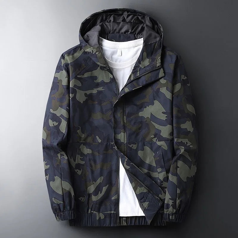 Herren Camouflage Jacke winddicht und warm gefüttert