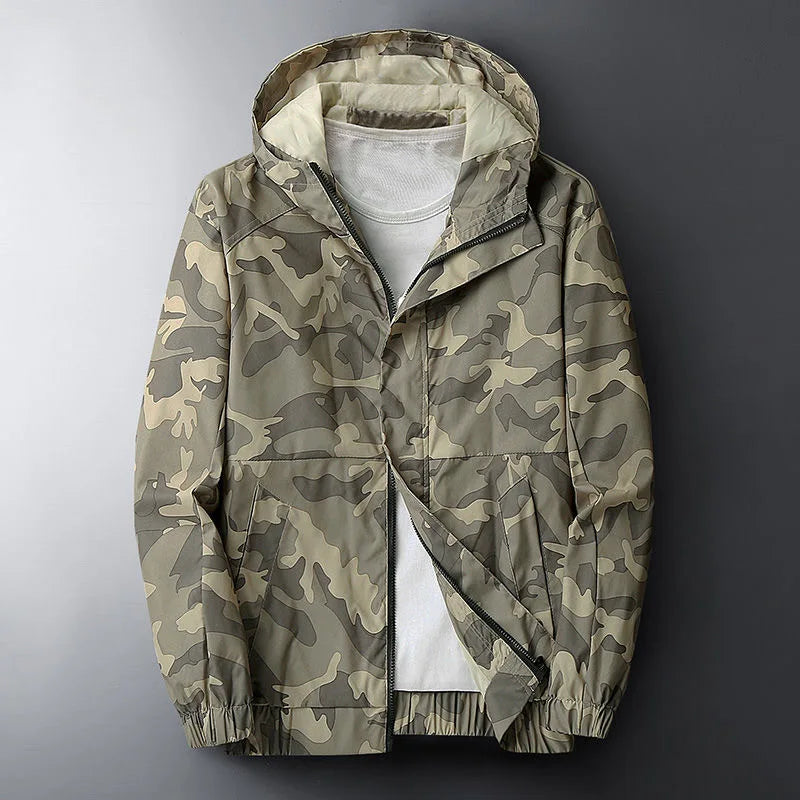 Herren Camouflage Jacke winddicht und warm gefüttert