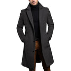 Herren langer Mantel im Slim Fit