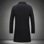 Herren langer Mantel im Slim Fit