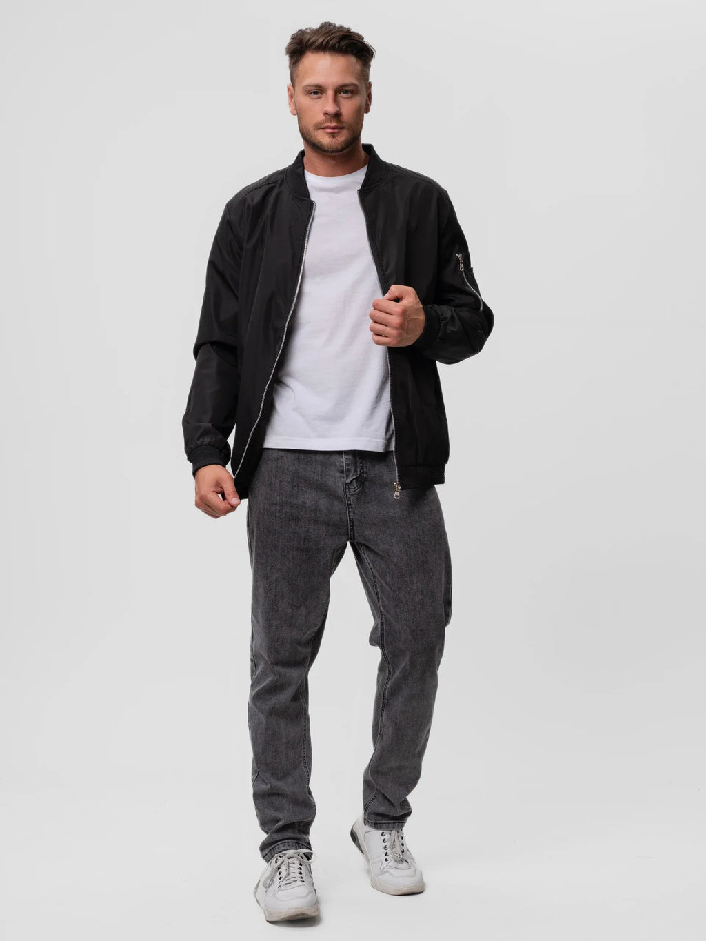 Herren Bomberjacke mit Reissverschluss für den Alltag