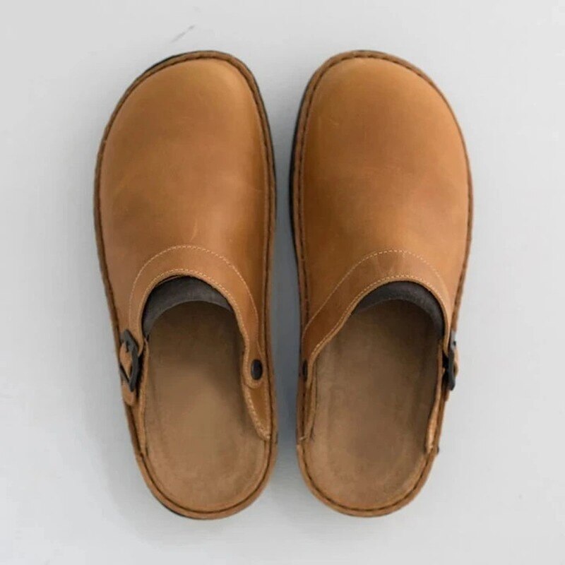 Orion Damen Leder Clogs mit orthopädischer Sohle