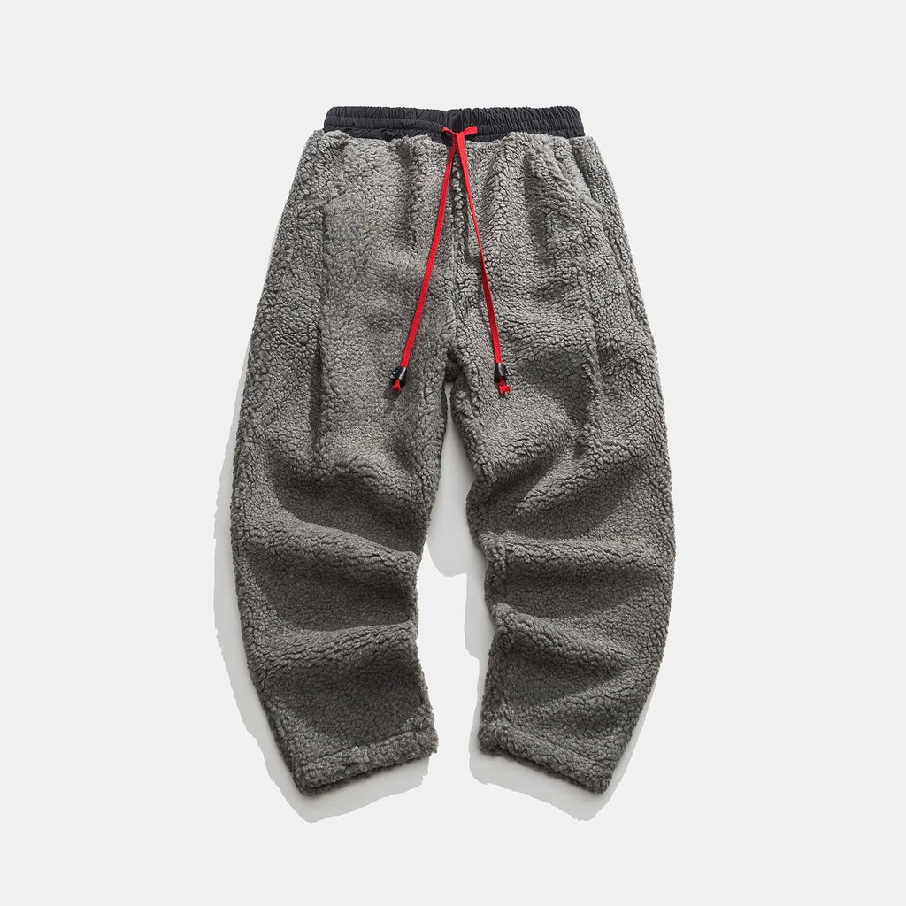 Herren kuschelige Fleece Jogginghose mit elastischem Bund