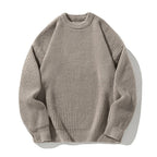 Damen Rippstrickpullover mit Rundhals