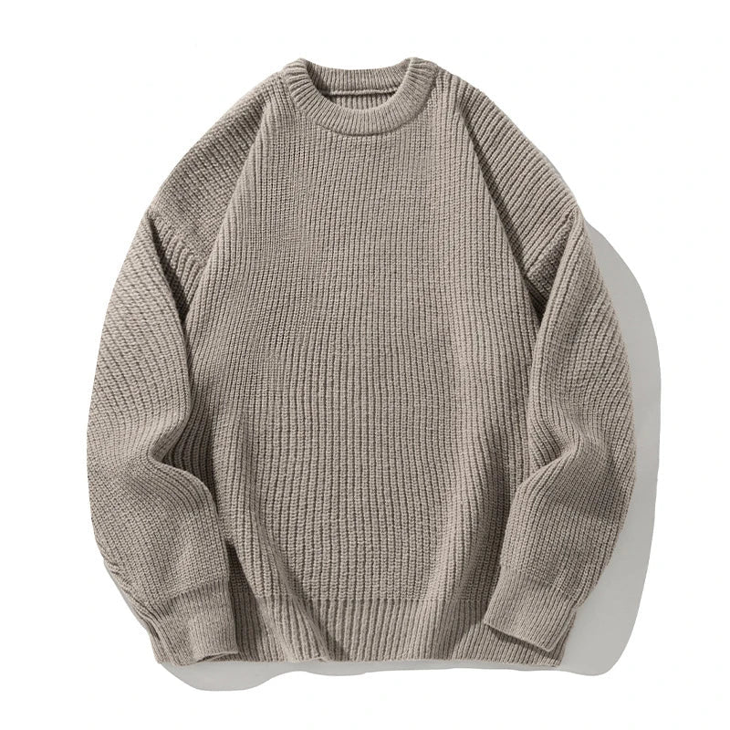 Damen Rippstrickpullover mit Rundhals