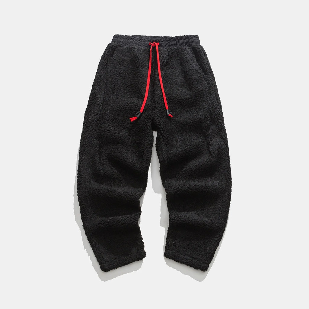 Herren kuschelige Fleece Jogginghose mit elastischem Bund