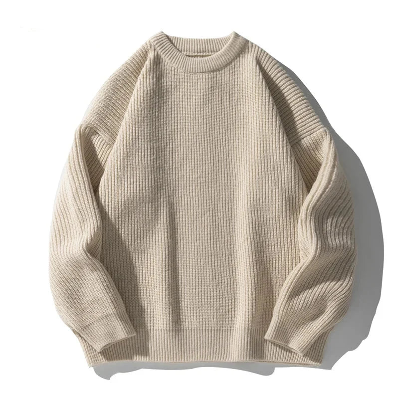Damen Rippstrickpullover mit Rundhals