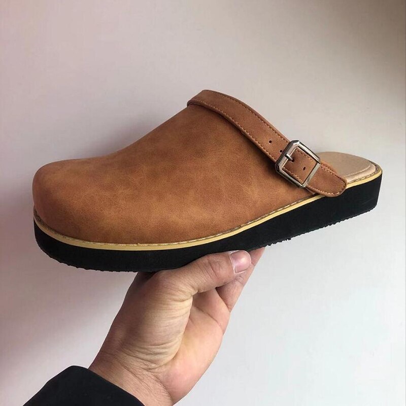 Orion Damen Leder Clogs mit orthopädischer Sohle