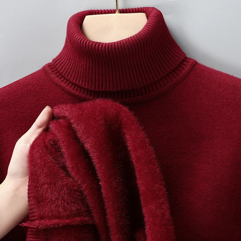 Herren Rollkragenpullover im Feinstrick