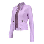 Damen Bikerjacke mit Stehkragen