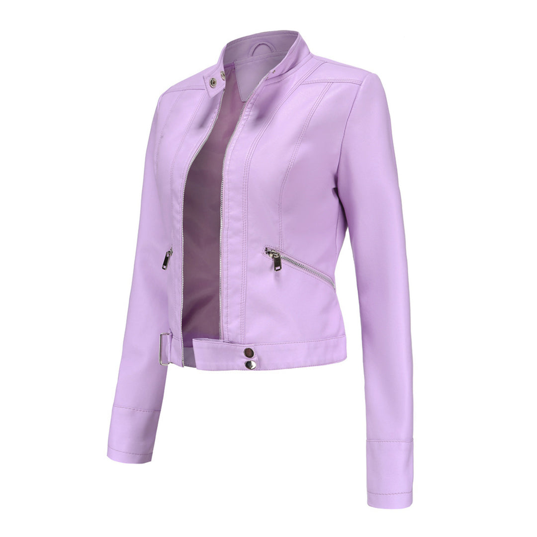 Damen Bikerjacke mit Stehkragen