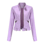 Damen Bikerjacke mit Stehkragen