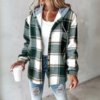 Kapuzenpullover Damen mit Knopfleiste