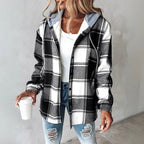 Kapuzenpullover Damen mit Knopfleiste