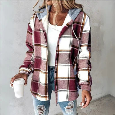 Kapuzenpullover Damen mit Knopfleiste