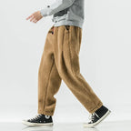 Herren kuschelige Fleece Jogginghose mit elastischem Bund