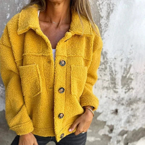 Damen kurze Jacke mit Reverskragen lässig für den Alltag