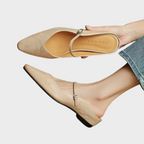 Damen Leder Mary Jane Mules