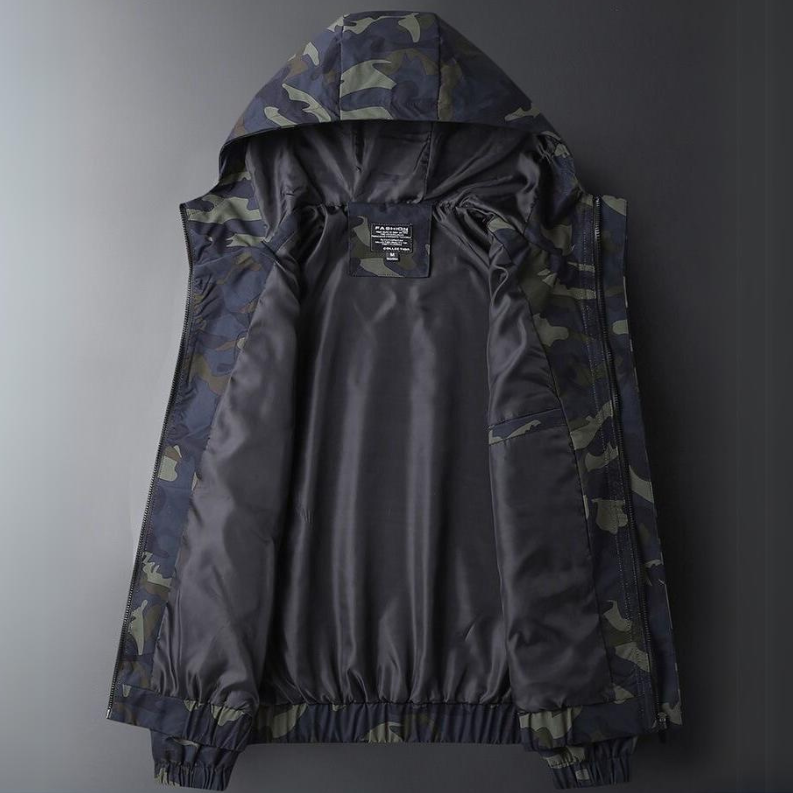 Herren Camouflage Jacke winddicht und warm gefüttert