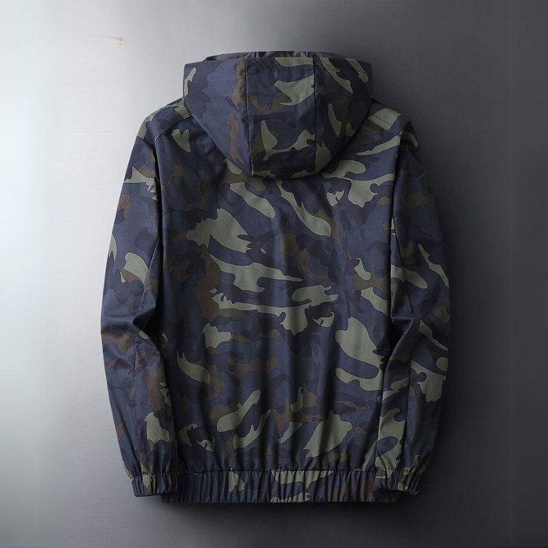 Herren Camouflage Jacke winddicht und warm gefüttert