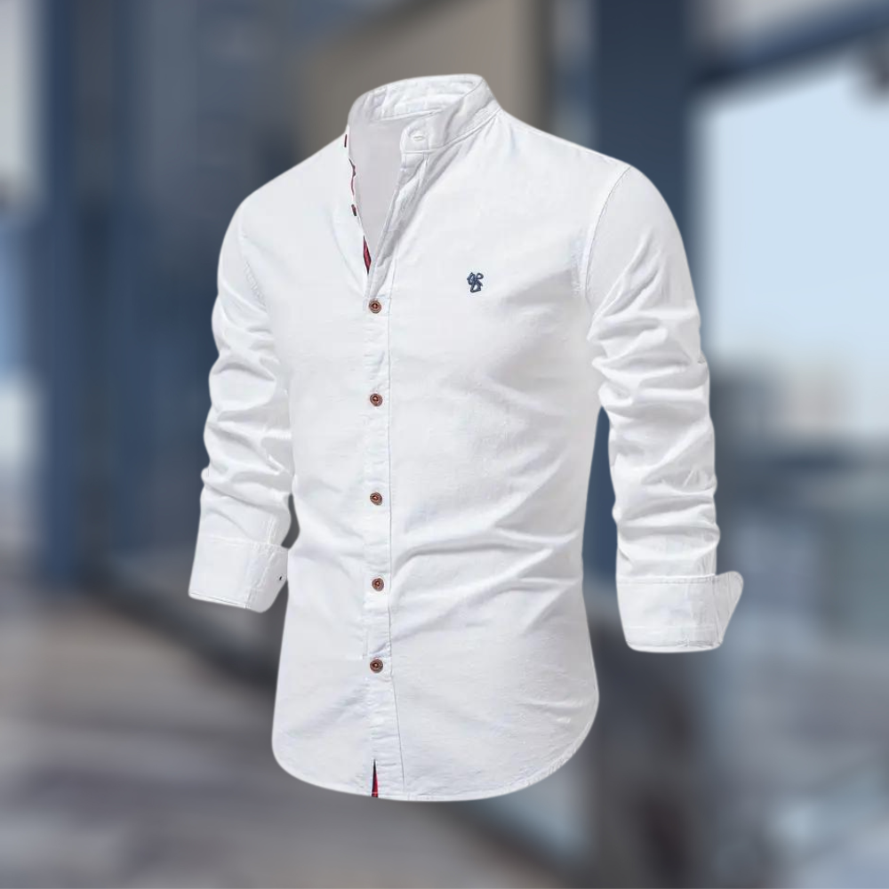Herren Hemd mit Stehkragen im Slim Fit