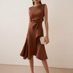 Damen Midikleid mit Drapierung