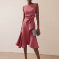 Damen Midikleid mit Drapierung