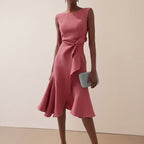 Damen Midikleid mit Drapierung