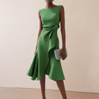 Damen Midikleid mit Drapierung