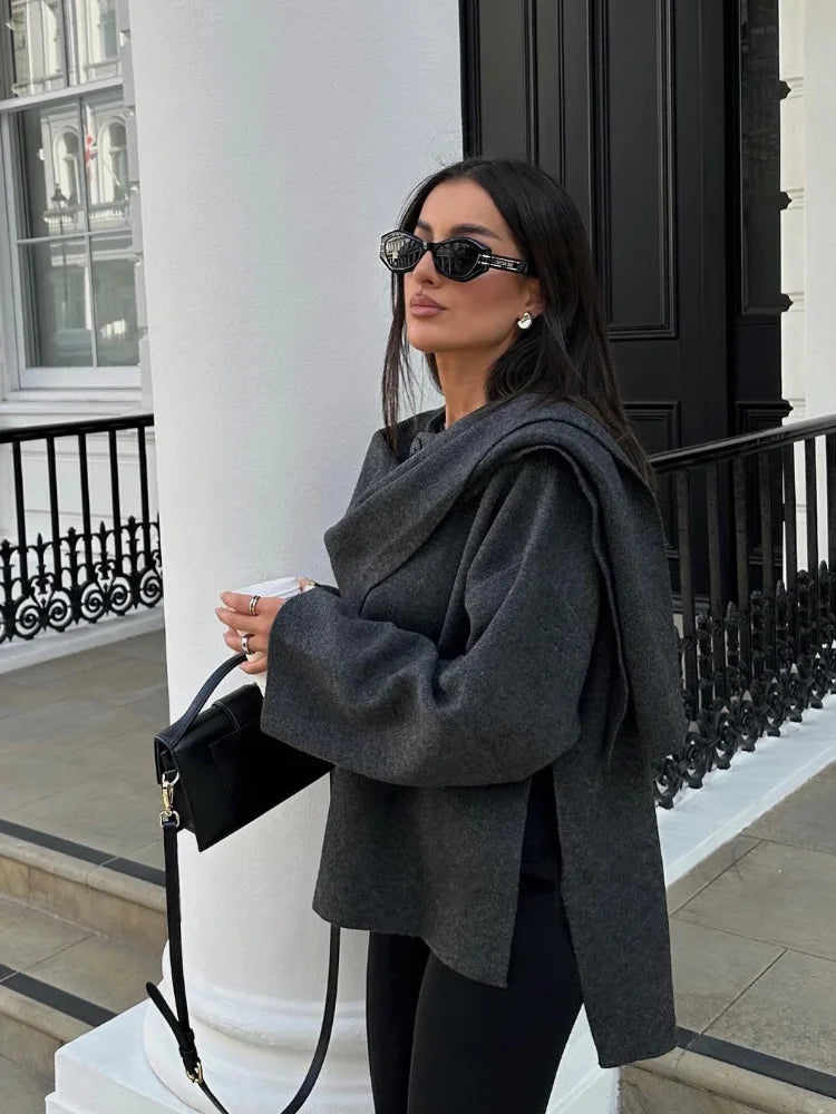 Damen Oversize Cape Mantel