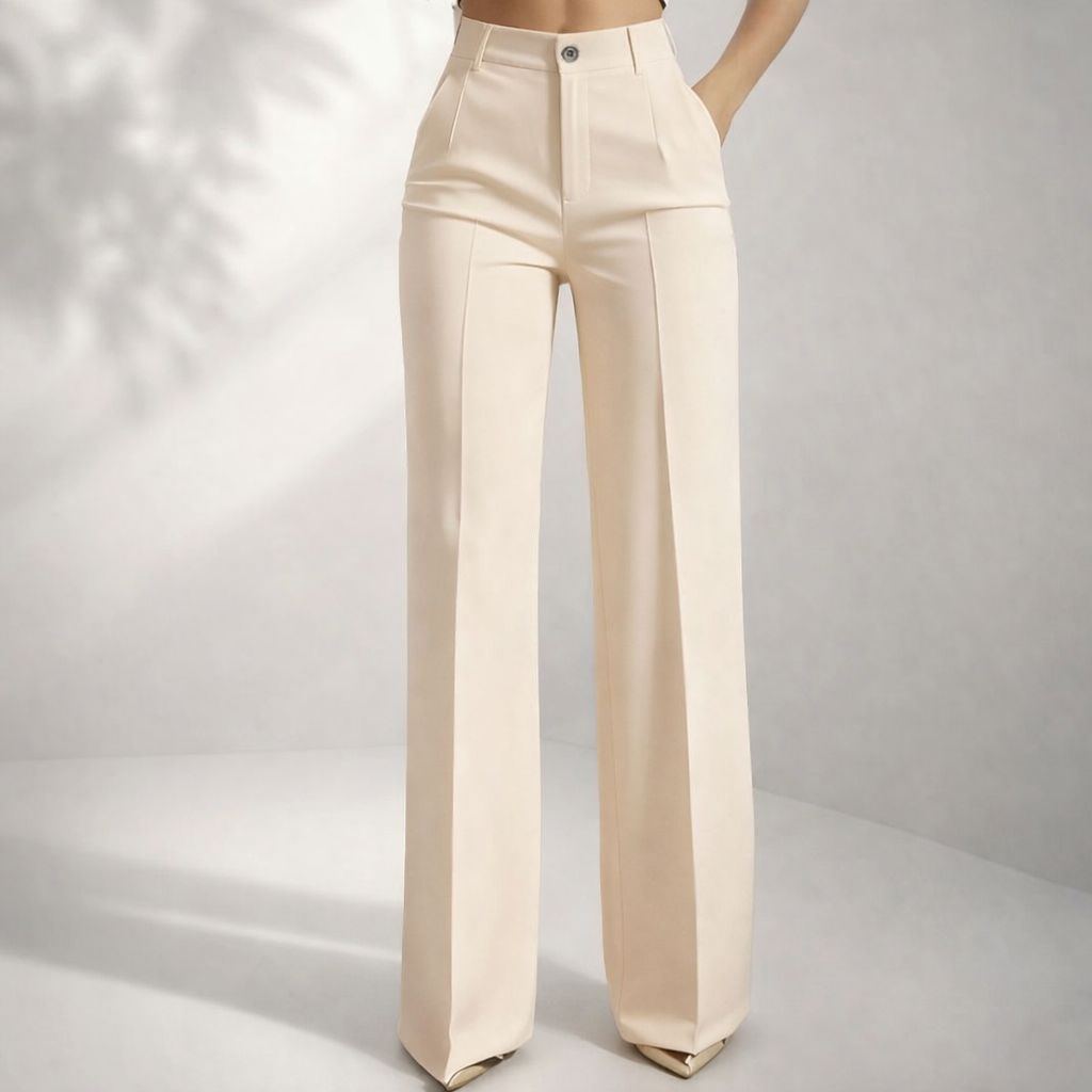 Damen klassische High Waist Hose