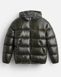Herren Steppjacke mit Kapuze warm für den Winter