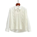 Ärmelloser Strickpullover mit V-Ausschnitt