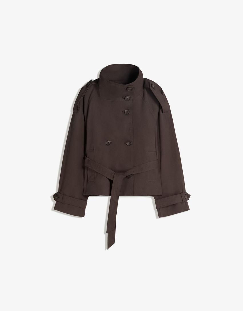 Damen Trenchcoat klassisch mit Gürtel