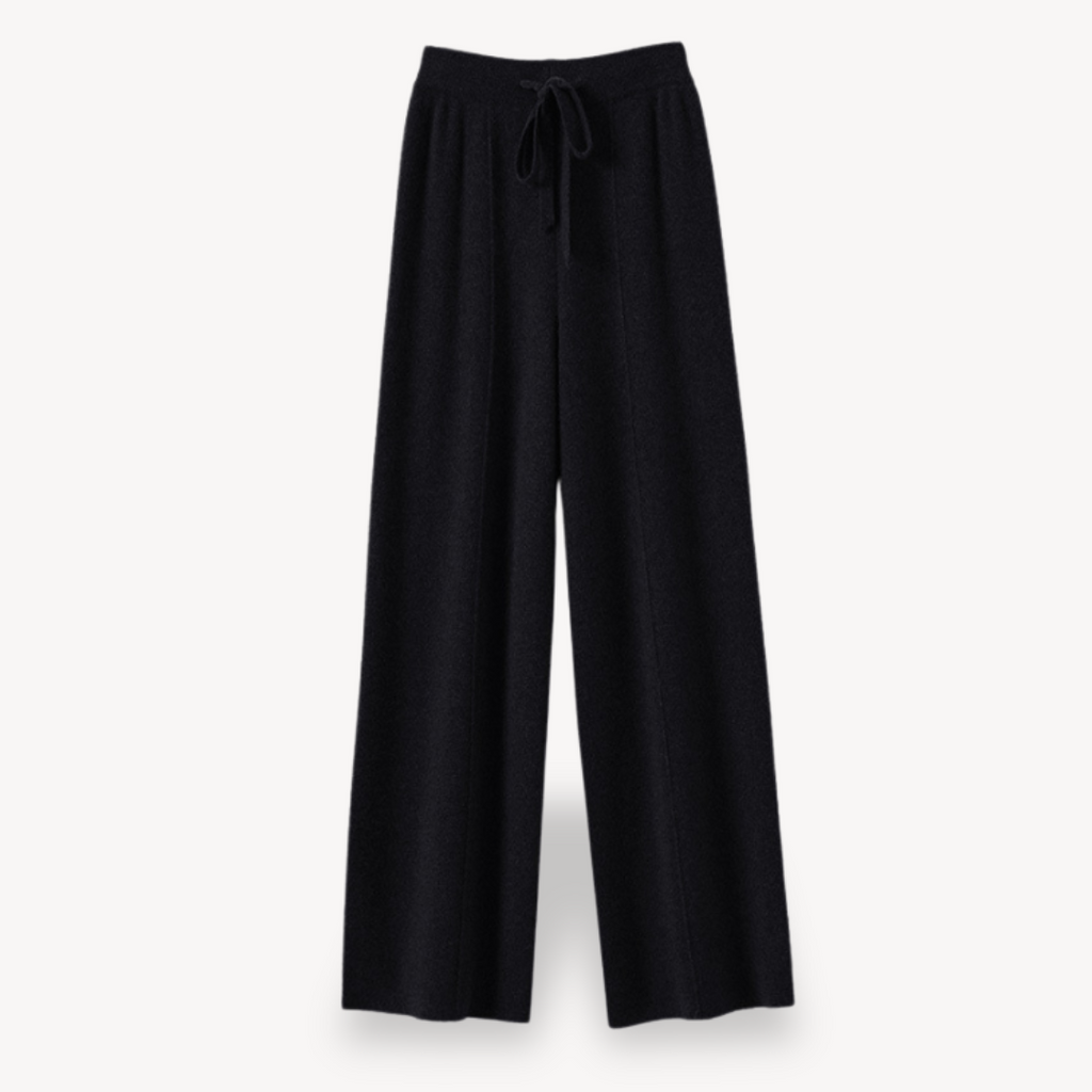 Damen weite Strickhose mit Kordelzug