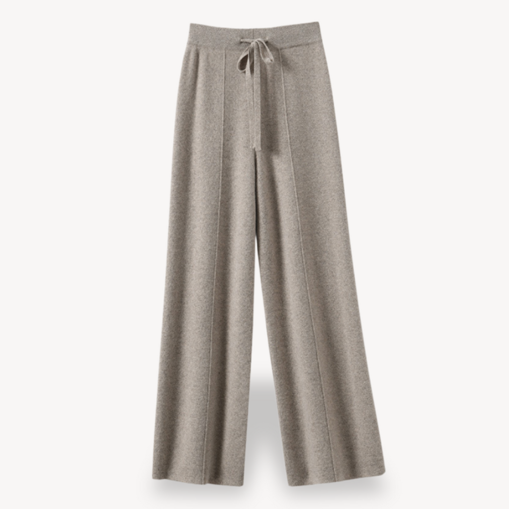 Damen weite Strickhose mit Kordelzug