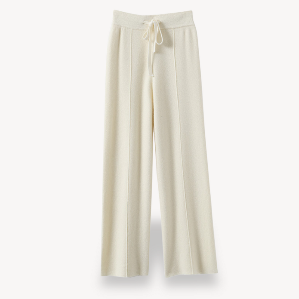 Damen weite Strickhose mit Kordelzug