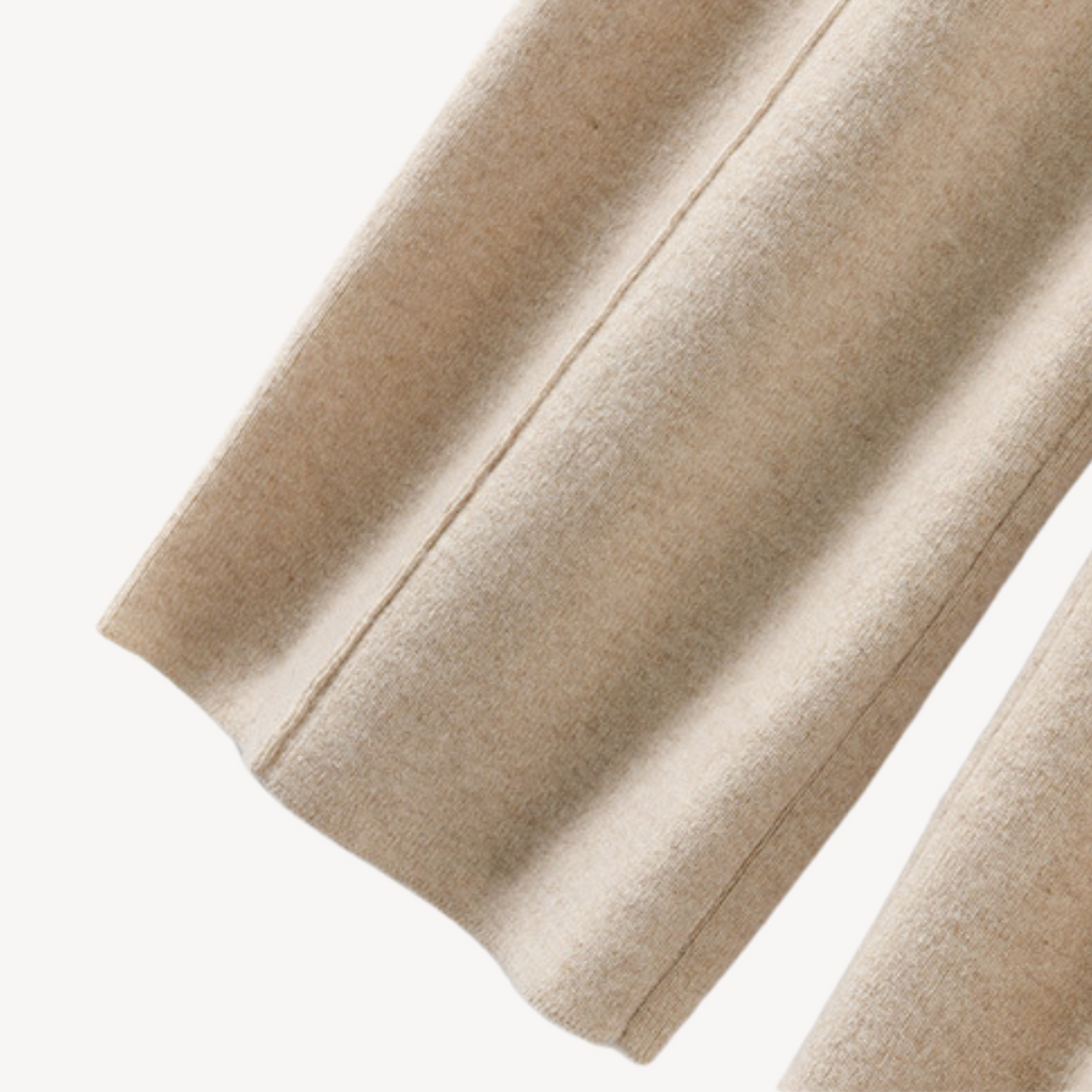 Damen weite Strickhose mit Kordelzug