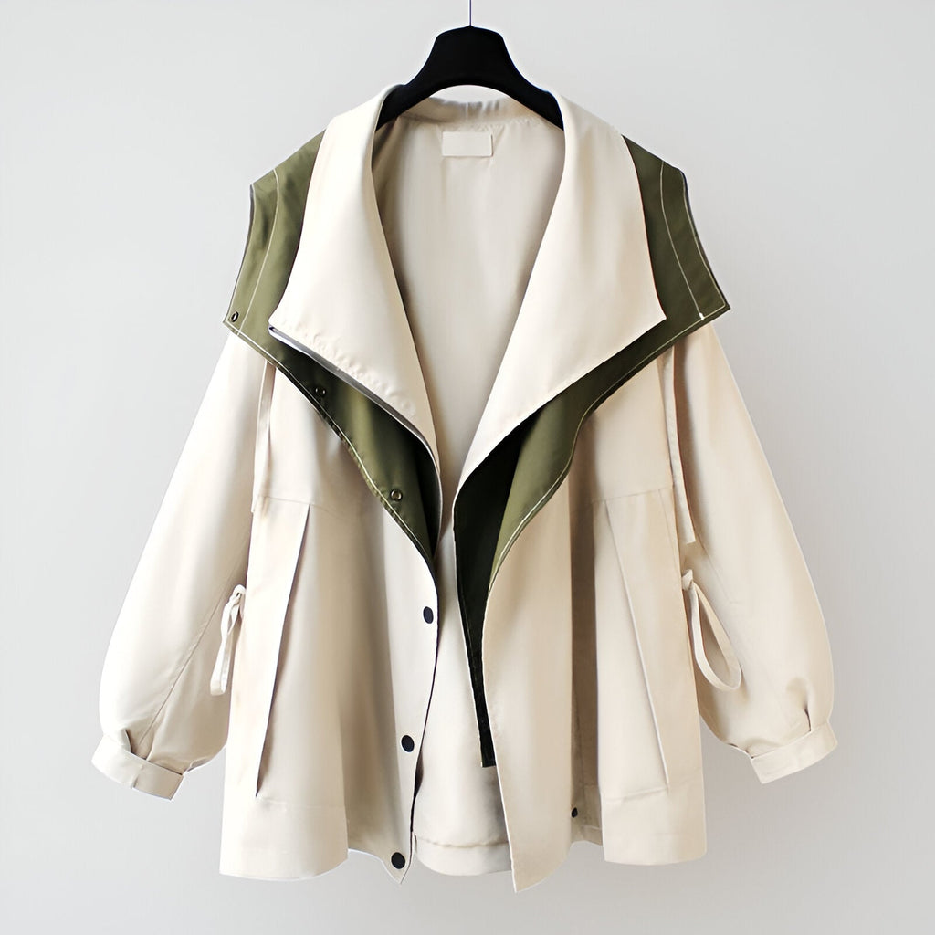 Damen Windjacke wendbar mit Stehkragen