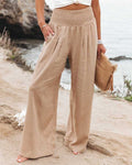 Susan Weite Strandhose mit elastischem Bund – Fließend & Bequem